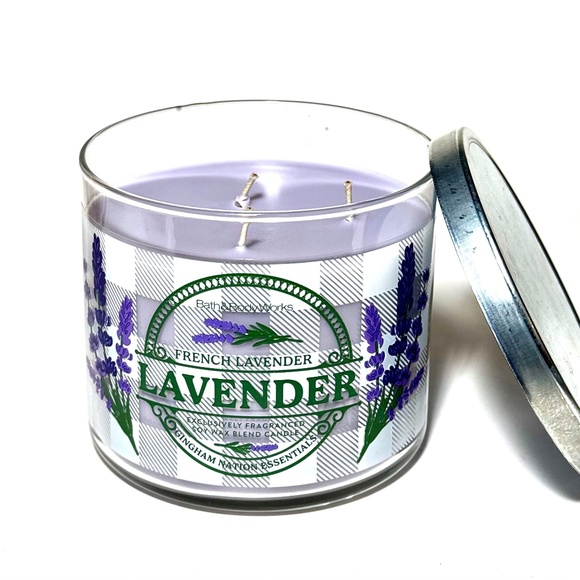 French LAVENDER 3-Wick Candle - Picture 2 of 3